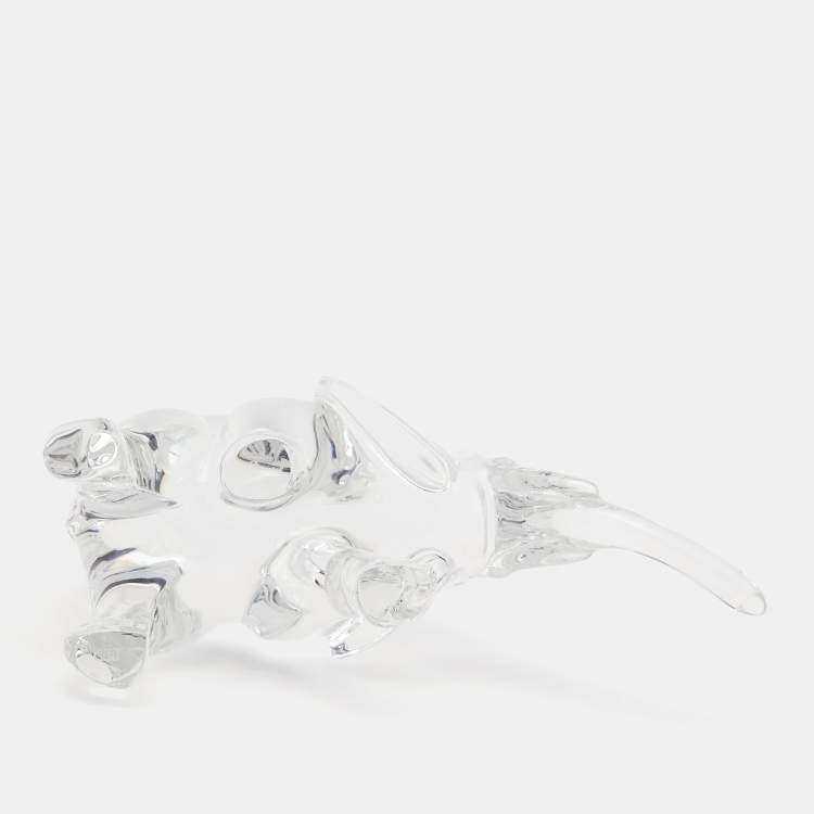 Pre Owned Baccarat Crystal Elephant Home Decor