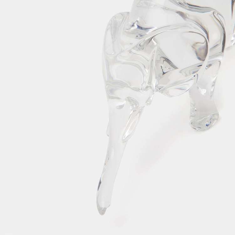Pre Owned Baccarat Crystal Elephant Home Decor