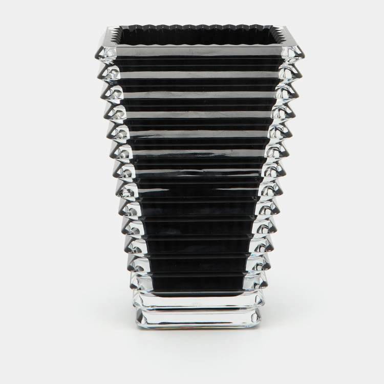 Pre Owned Baccarat Eye Rectangular Glass Vase