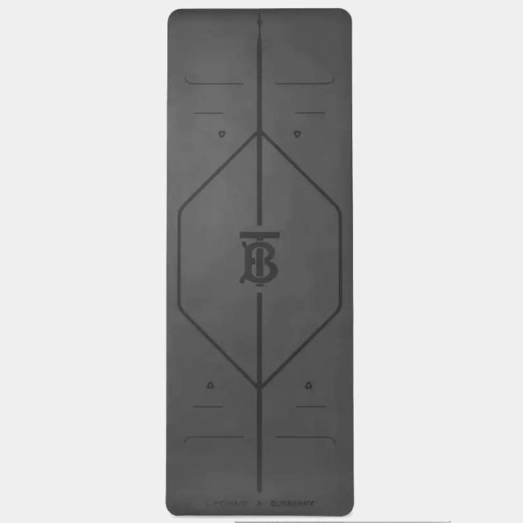 Pre Owned Burberry x Liforme Black Natural Rubber Monogram Yoga Mat