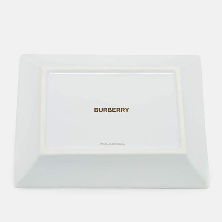 Pre Owned Burberry Brown Digby Check Valet Tray