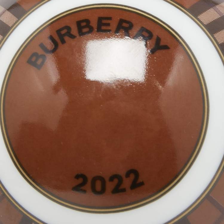 Pre Owned Burberry Brown Check Christmas Bauble 2022