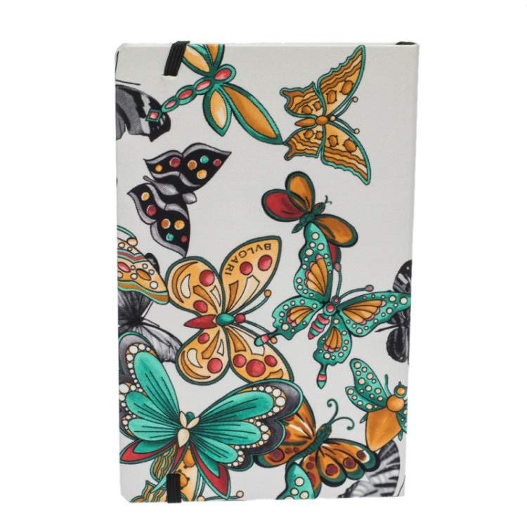 Pre Owned Bvlgari White Butterfly Notebook