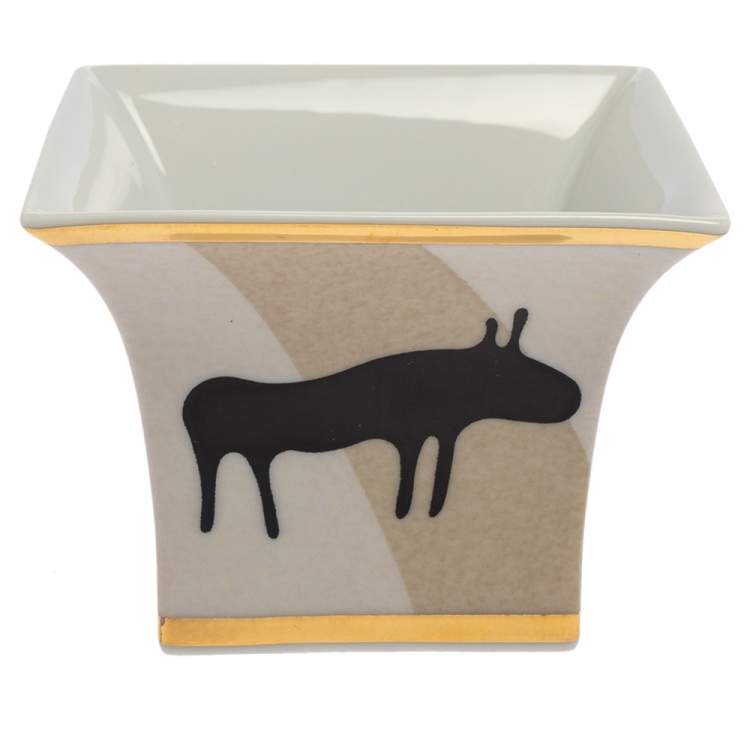 Pre Owned Bvlgari X Rosenthal Pascolo Rupestre Square Candle Holder