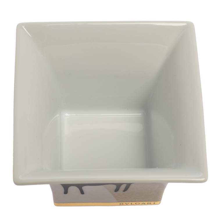 Pre Owned Bvlgari X Rosenthal Pascolo Rupestre Square Candle Holder