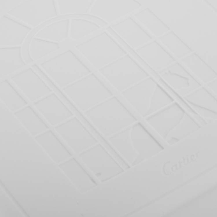 Pre Owned Cartier White/Gold Porcelain Serving Tray