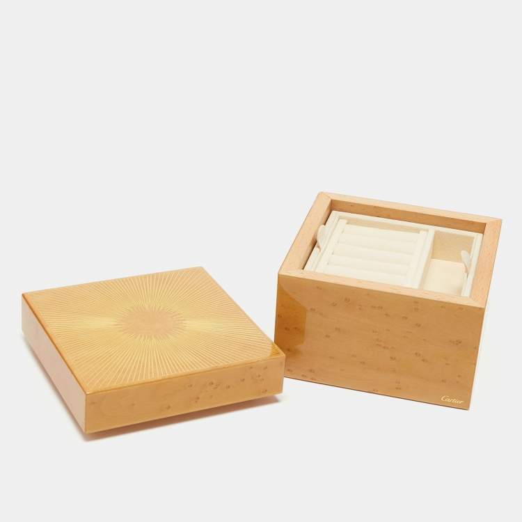 Pre Owned Cartier Bird's Eye Maple Jewelry Box