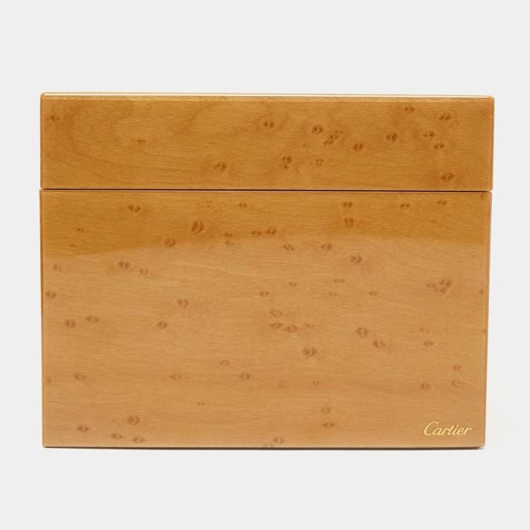 Pre Owned Cartier Bird's Eye Maple Jewelry Box