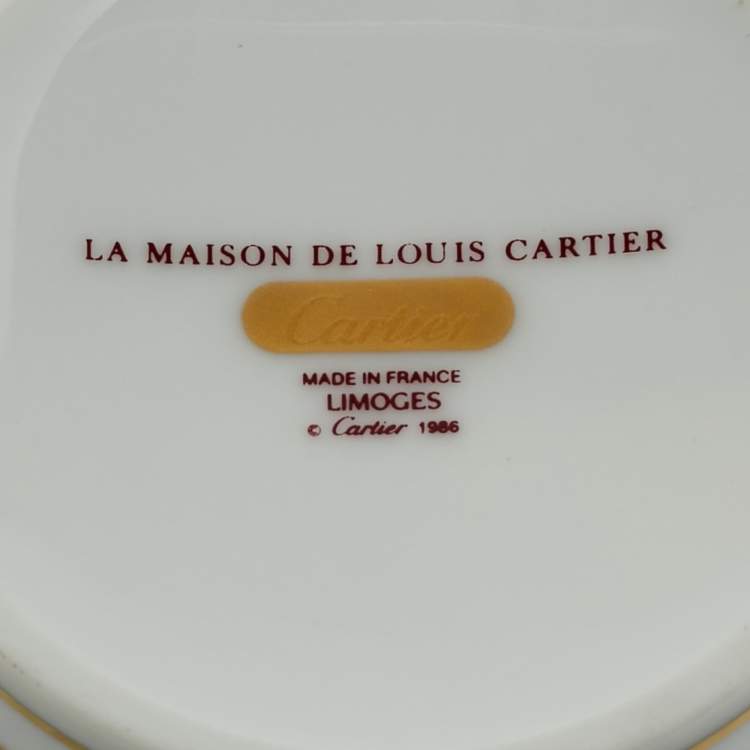 Pre Owned Cartier La Maison de Louis Cartier Limoges Tea Cup and Saucer Set of 6