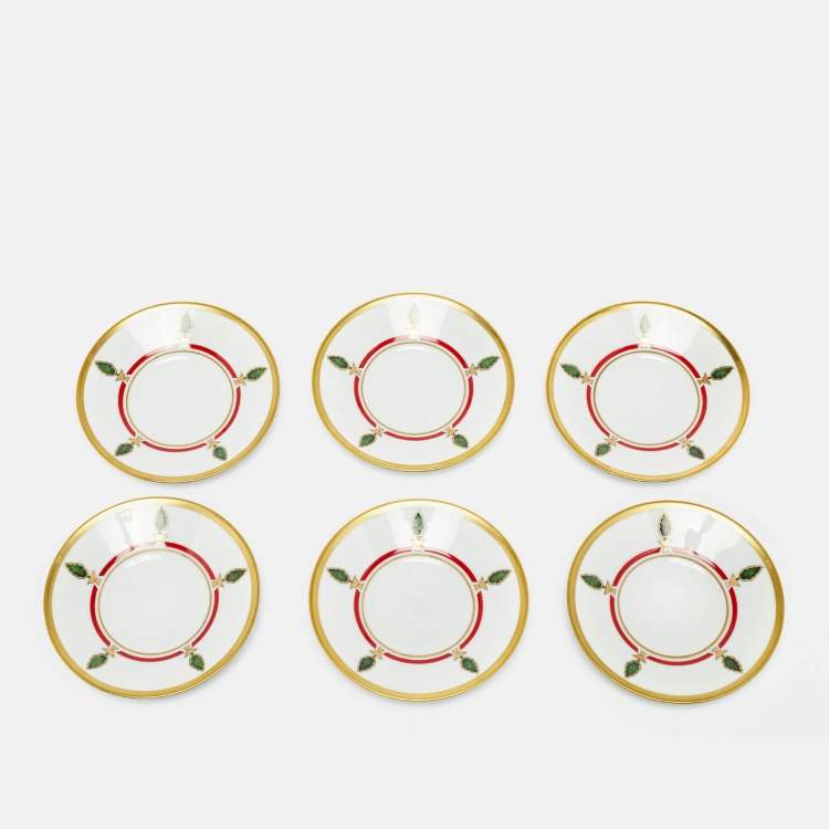 Pre Owned Cartier La Maison de Louis Cartier Limoges Tea Cup and Saucer Set of 6