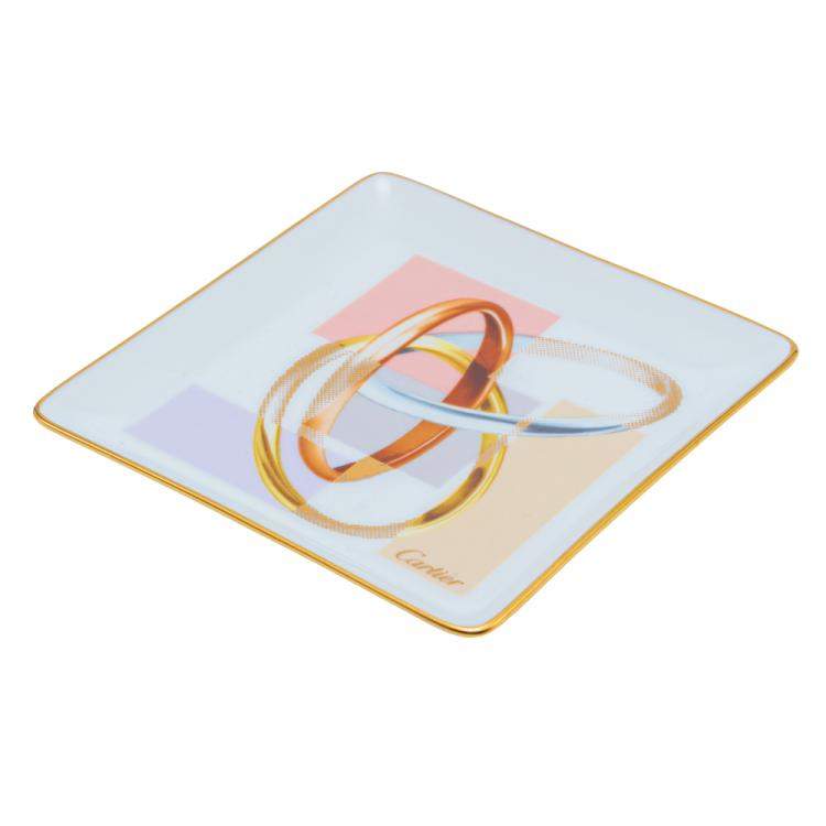 Pre Owned Cartier Trinity Mini Porcelain Tray