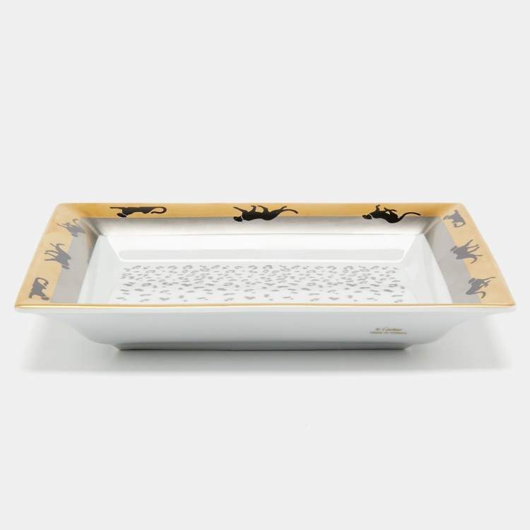 Pre Owned Cartier Panthere Porcelain Trinket Tray
