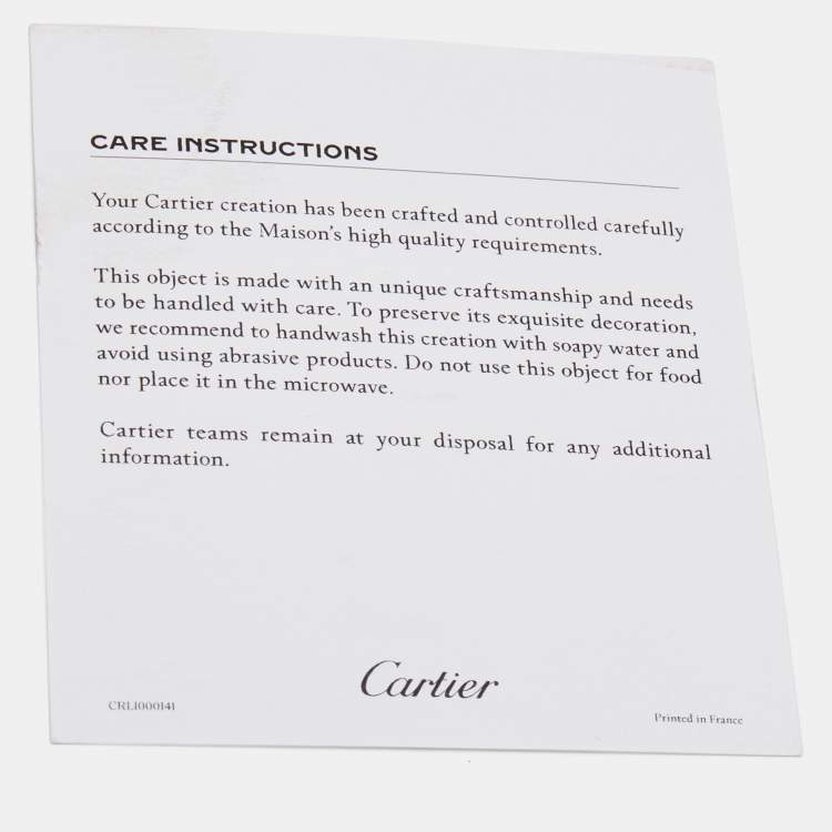 Pre Owned Cartier White Porcelain Panthère de Cartier Vase
