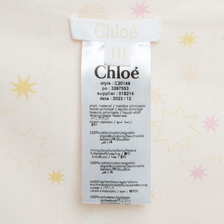 Pre Owned Chloe Pink Floral Print Cotton Baby Blanket