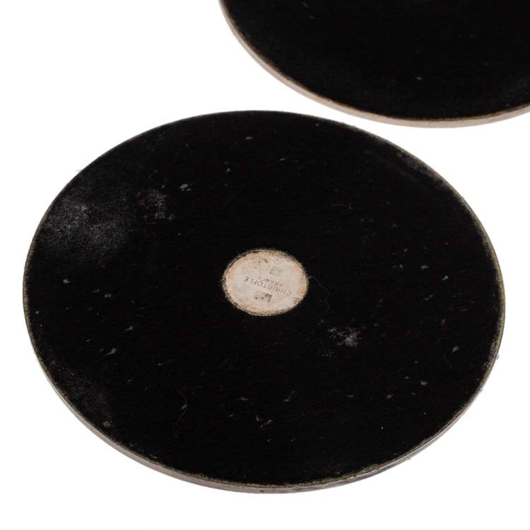 Pre Owned Christofle Silver Plate Celtic Knot Coasters Set