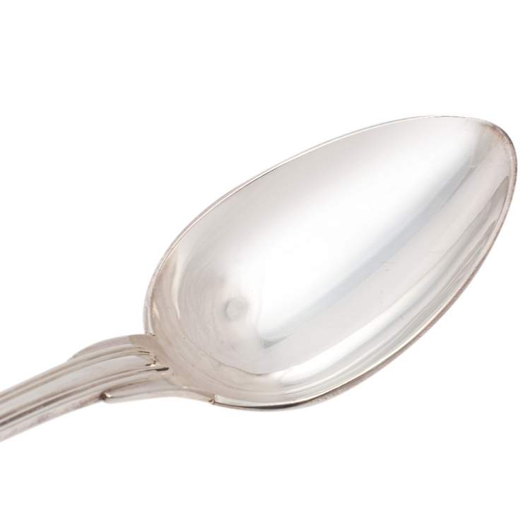 Pre Owned Christofle Silver Plate Chinon Spoon Set