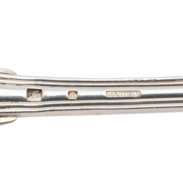 Pre Owned Christofle Silver Plate Chinon Spoon Set