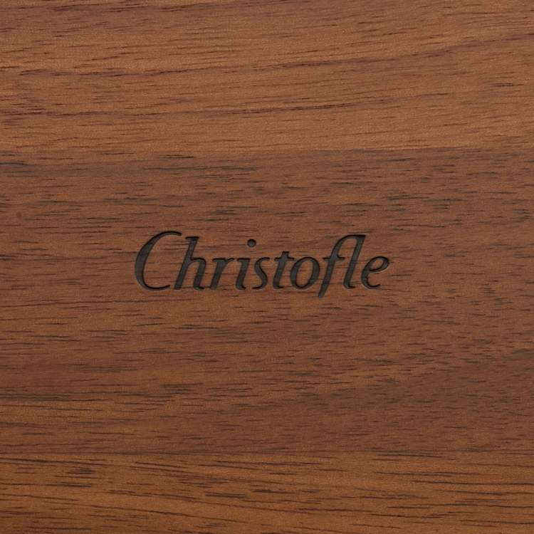 Pre Owned Christofle Silver Plated Metal and Wood Storage Box