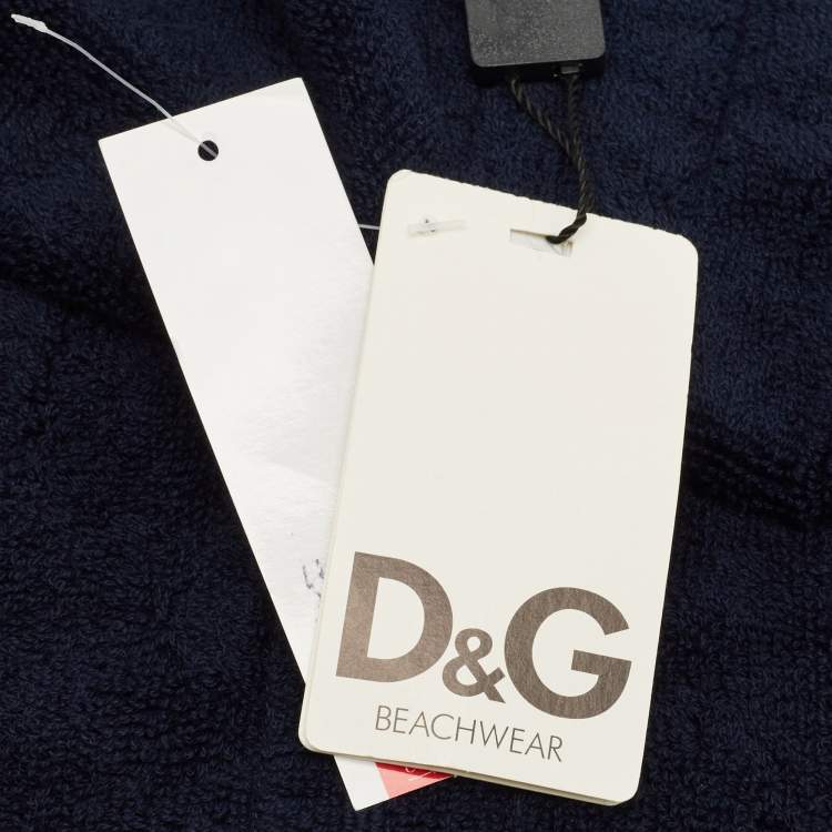 مملوكة مسبقًا Dolce & Gabbana Blue Terry Cotton Towel 