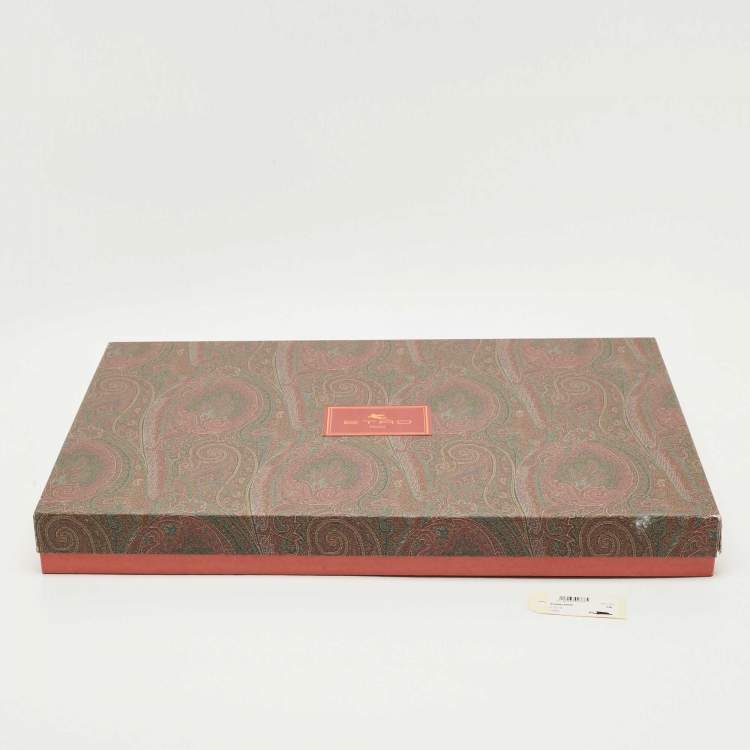 Pre Owned Etro Multicolor Paisley Print Cotton Plaid Throw 
