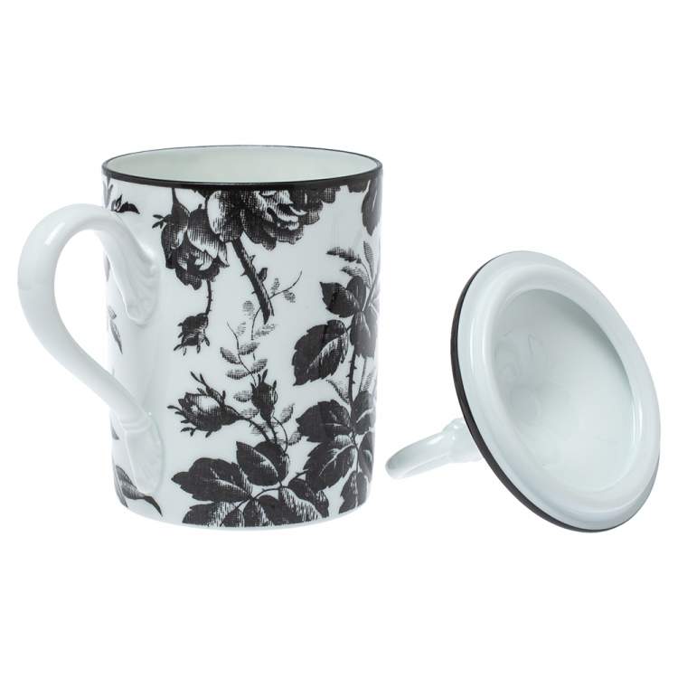 White Herbarium floral porcelain mug, Gucci