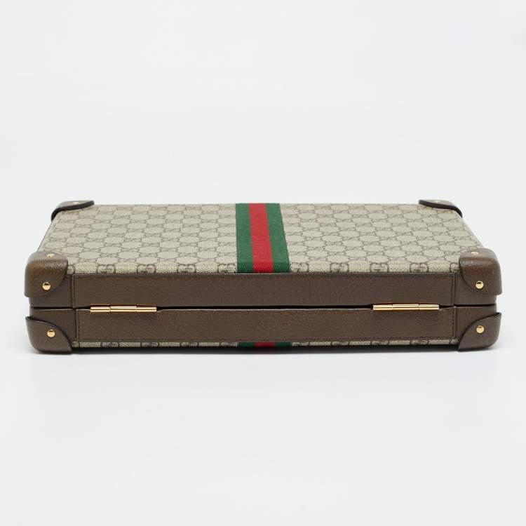 Pre Owned Gucci Beige/Brown GG Supreme Canvas Decorative Backgammon Set