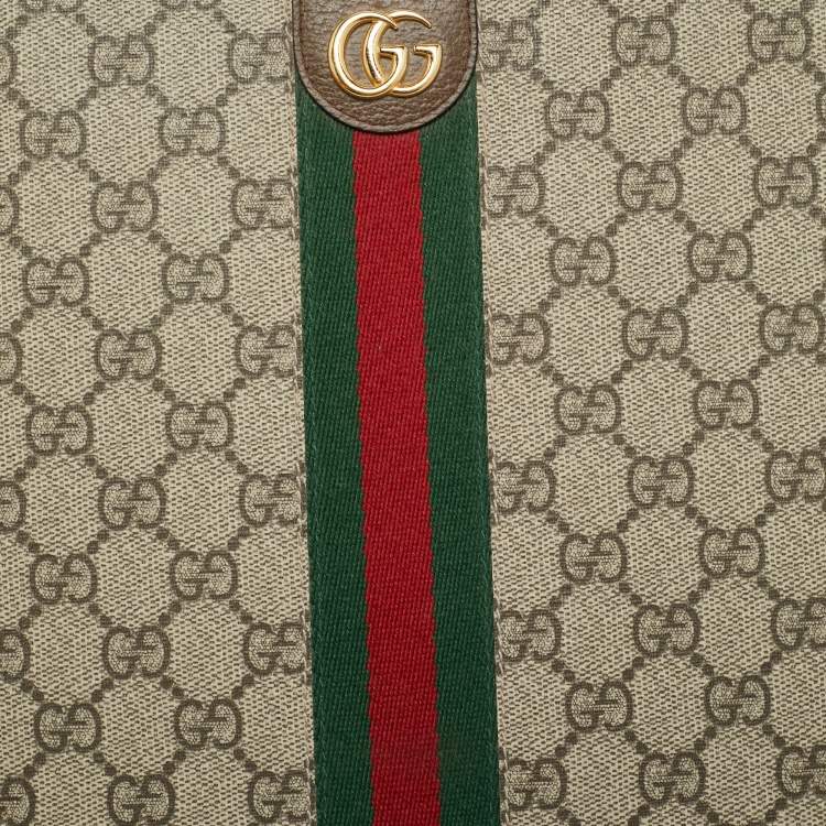 Pre Owned Gucci Beige/Brown GG Supreme Canvas Decorative Backgammon Set