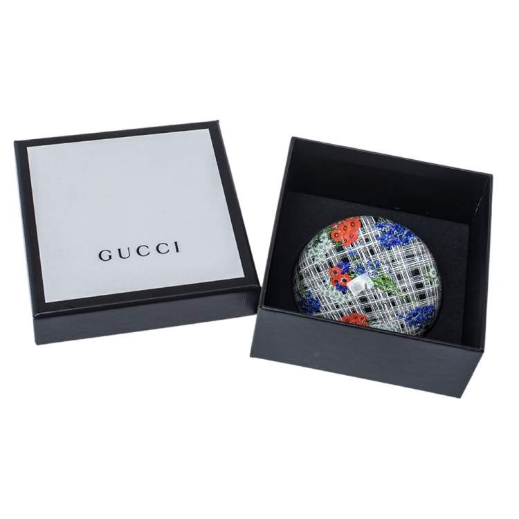 Pre Owned Gucci Multicolor Printed Glass Paperweight