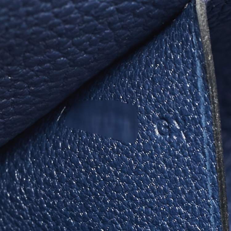 Pre Owned Hermes Videpoches Bleu Navy Togo Leather Shoulder Bag