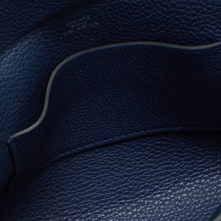 Pre Owned Hermes Videpoches Bleu Navy Togo Leather Shoulder Bag