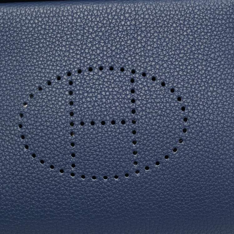 Pre Owned Hermes Videpoches Bleu Navy Togo Leather Shoulder Bag