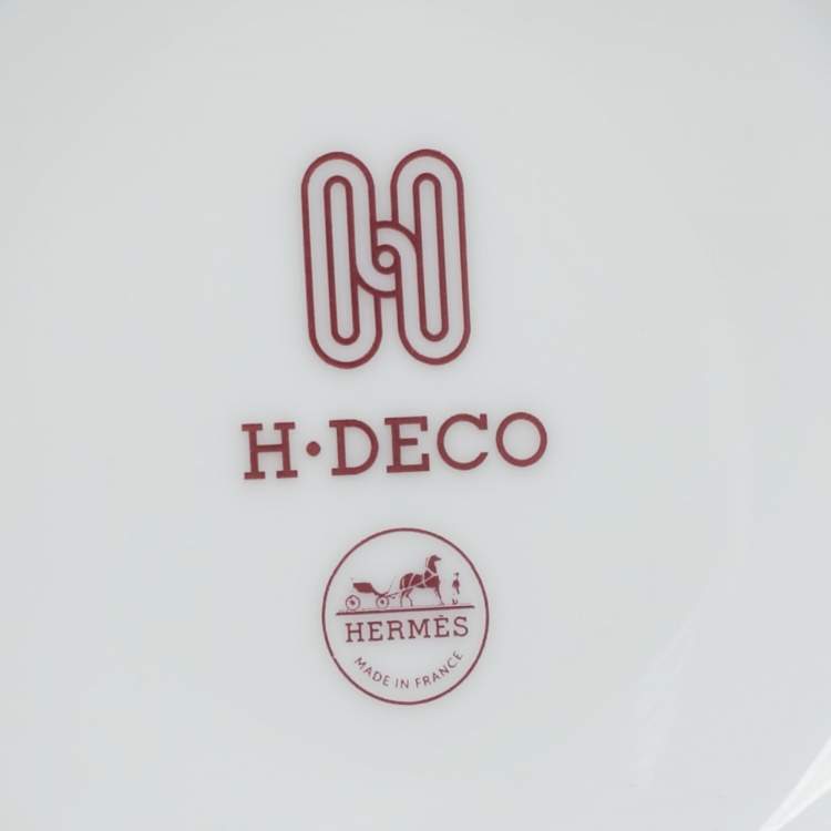 Pre Owned Hermes Rouge Porcelain H Deco Mug