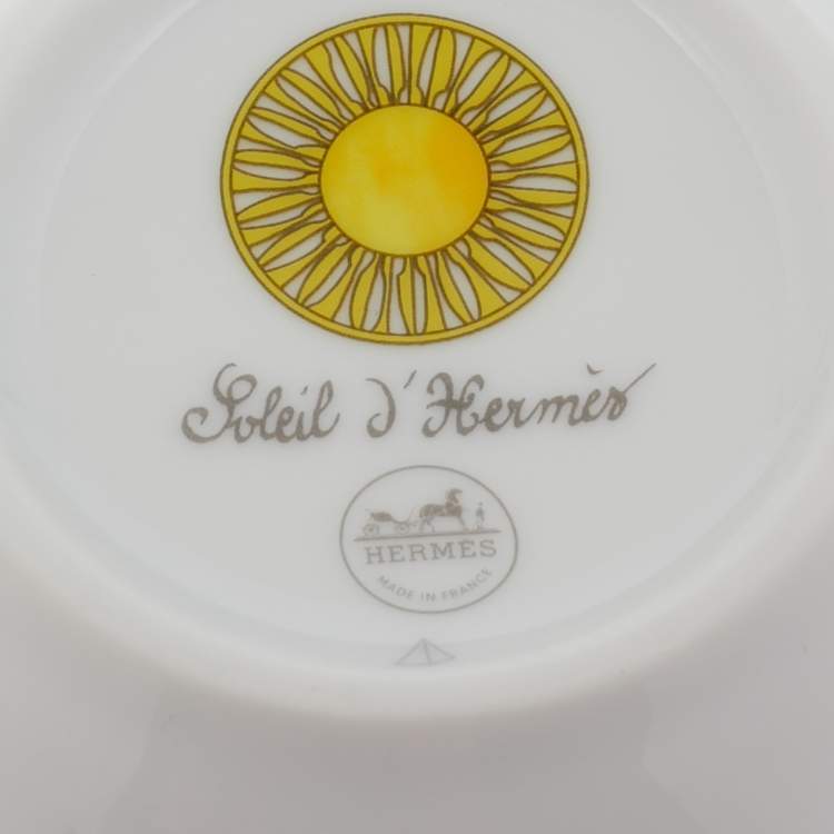 Pre Owned Hermès Yellow Porcelain Soleil d’Hermès Mug