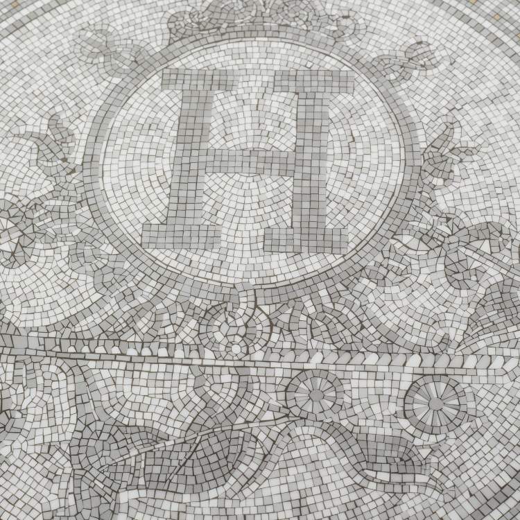 Pre Owned Hermès Mosaique AU 24 Platinum Tart Platter