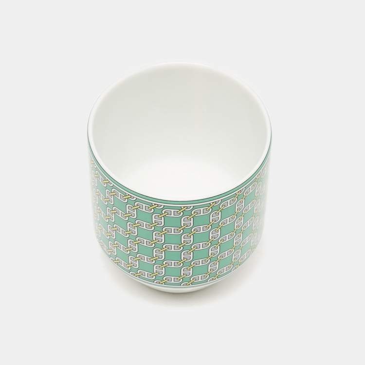 Pre Owned Hermes Porcelain Tie Set Tumbler 