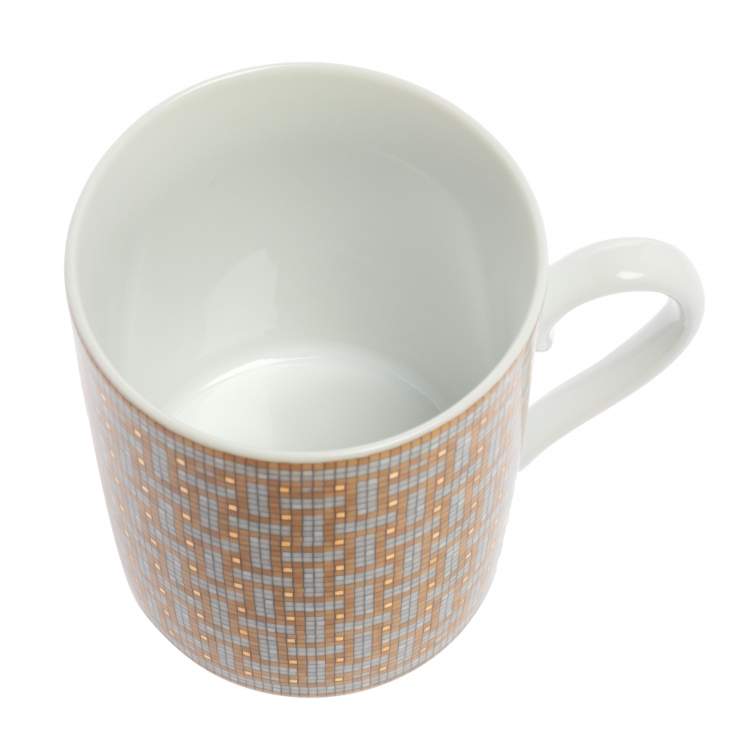 Pre Owned Hermès Gold Mosaïque AU 24 Mug