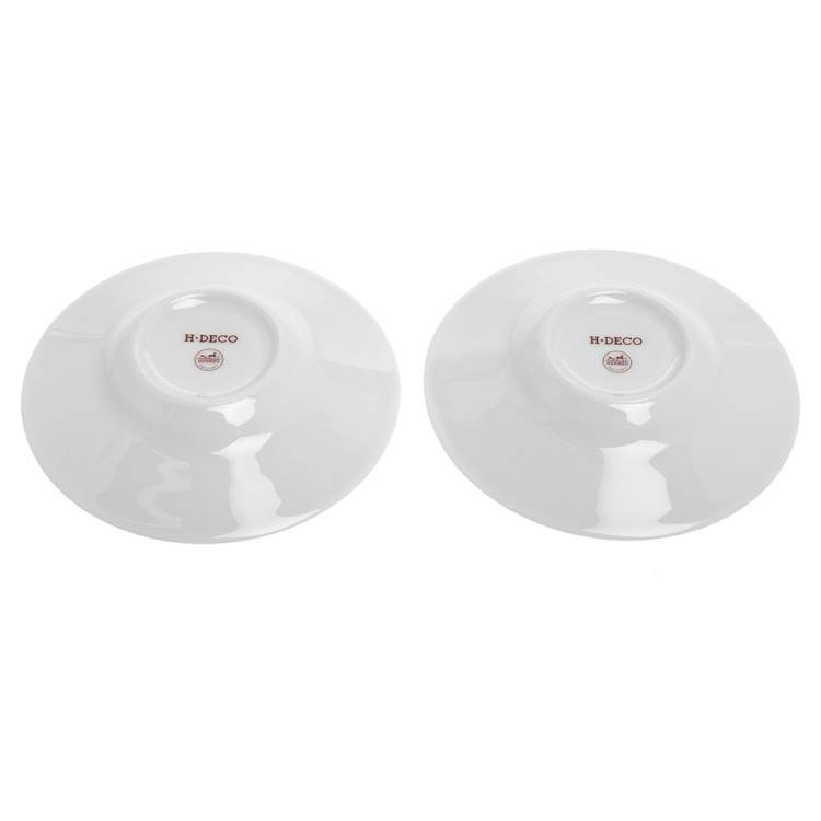 Pre Owned Hermes Rouge H Deco Coffee Cup And Saucer 4-Piece Set