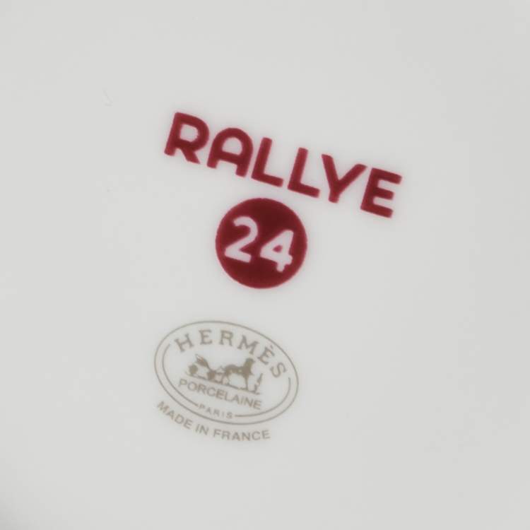 Pre Owned Hermès White Porcelain Rallye 24 Mug