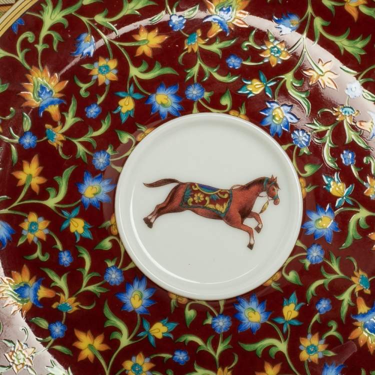 Pre Owned Hermes Cheval d' Orient Coffee Cup and Saucer Set