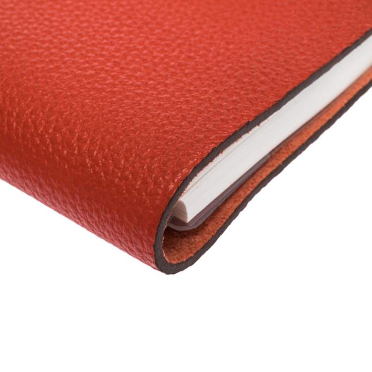 Pre Owned Hermes Capucine Togo Leather Ulysse Mini Notebook