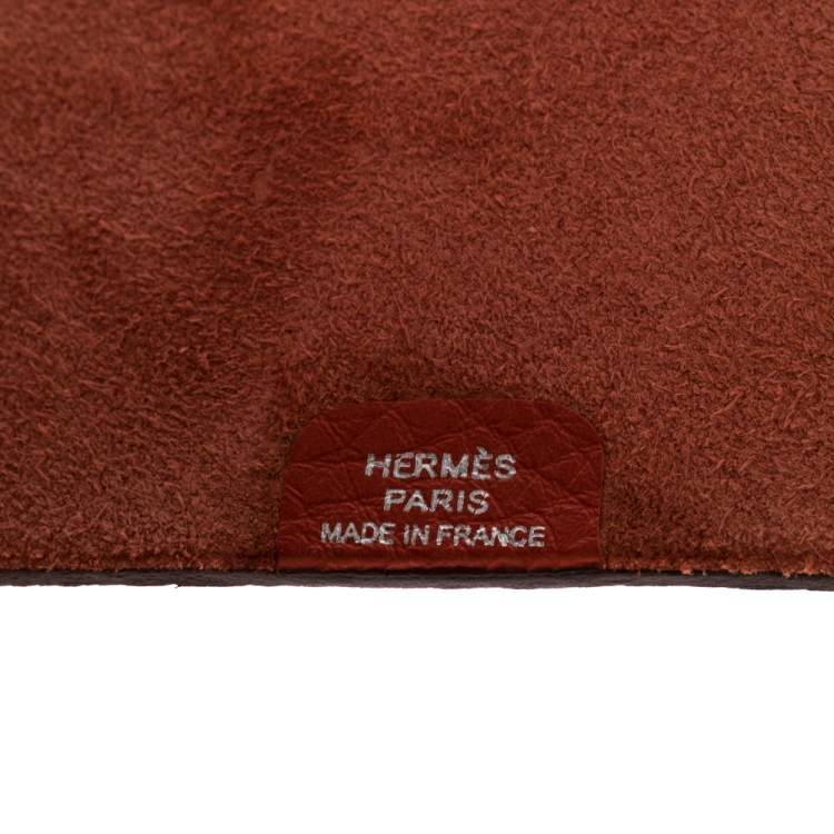 Pre Owned Hermes Capucine Togo Leather Ulysse Mini Notebook