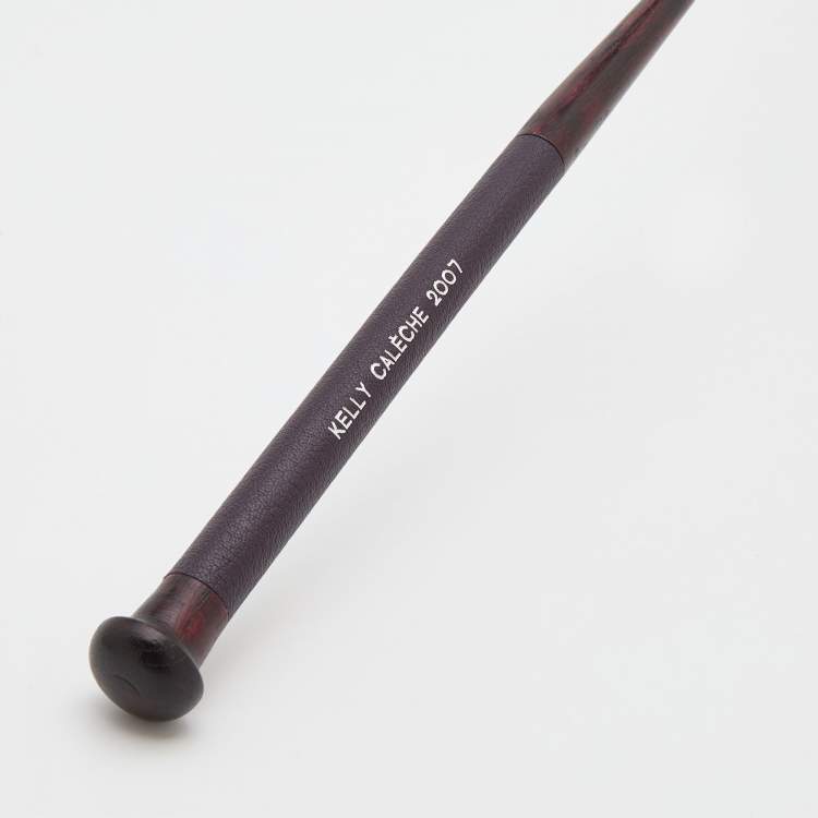 Pre Owned Hermes Iris Chevre Leather And Hackberry Wood Kelly Caleche Dressage Stick