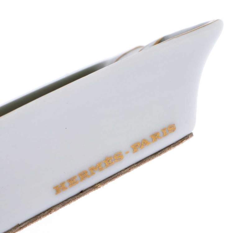 Pre Owned Hermes Porcelain Mini Ashtray Set