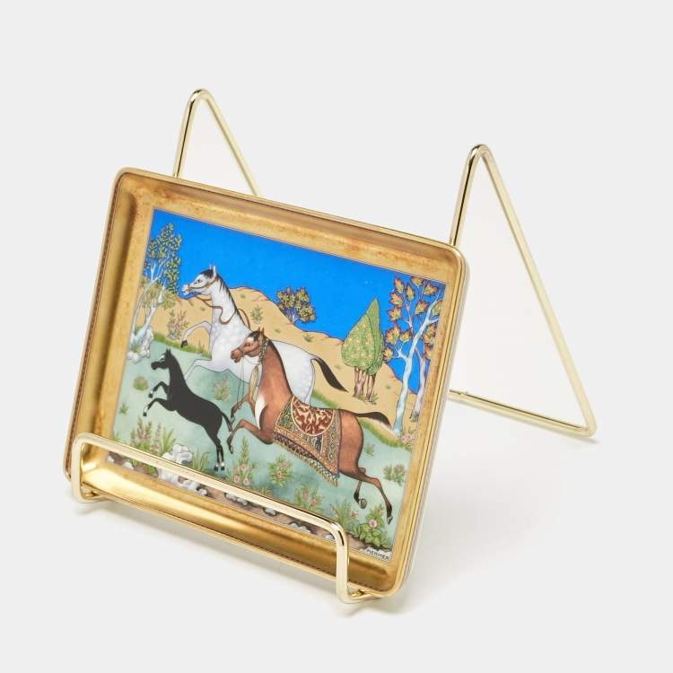 Pre Owned Hermes Cheval d'Orient Porcelain Small Tray