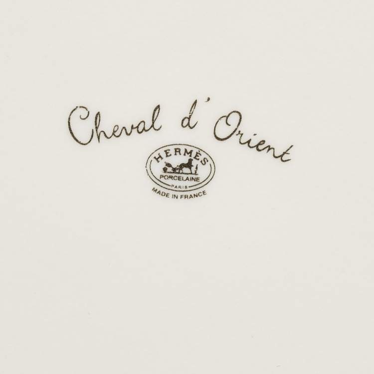Pre Owned Hermes Cheval d'Orient Porcelain Small Tray