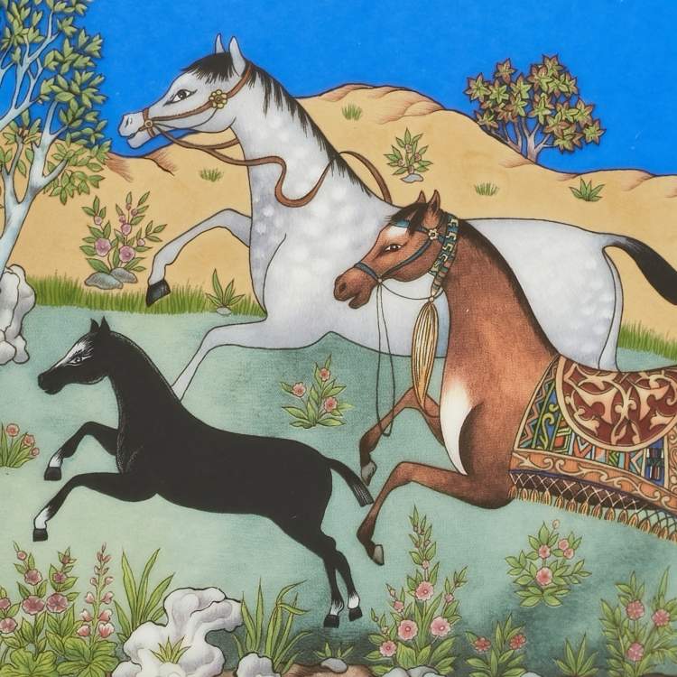 Pre Owned Hermes Cheval d'Orient Porcelain Small Tray