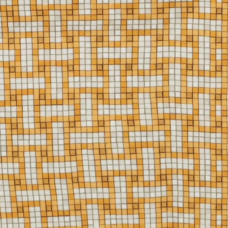 Pre Owned Hermès Mosaique AU 24 Gold N°4 Square Plate