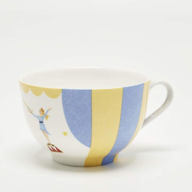 Pre Owned Hermès Le Cabriole Circus Morning Cup and Saucer Set