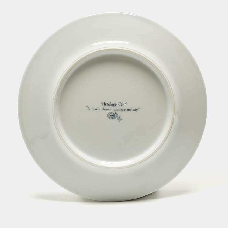 Pre Owned Hermès Attelage Or Plates Set of 2