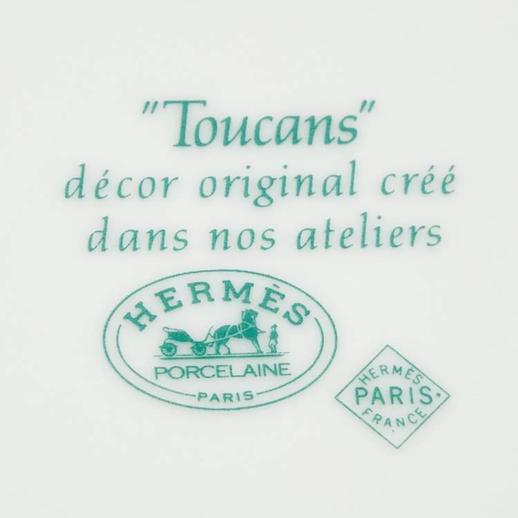 Pre Owned Hermès Toucans Porcelain Serving Plate